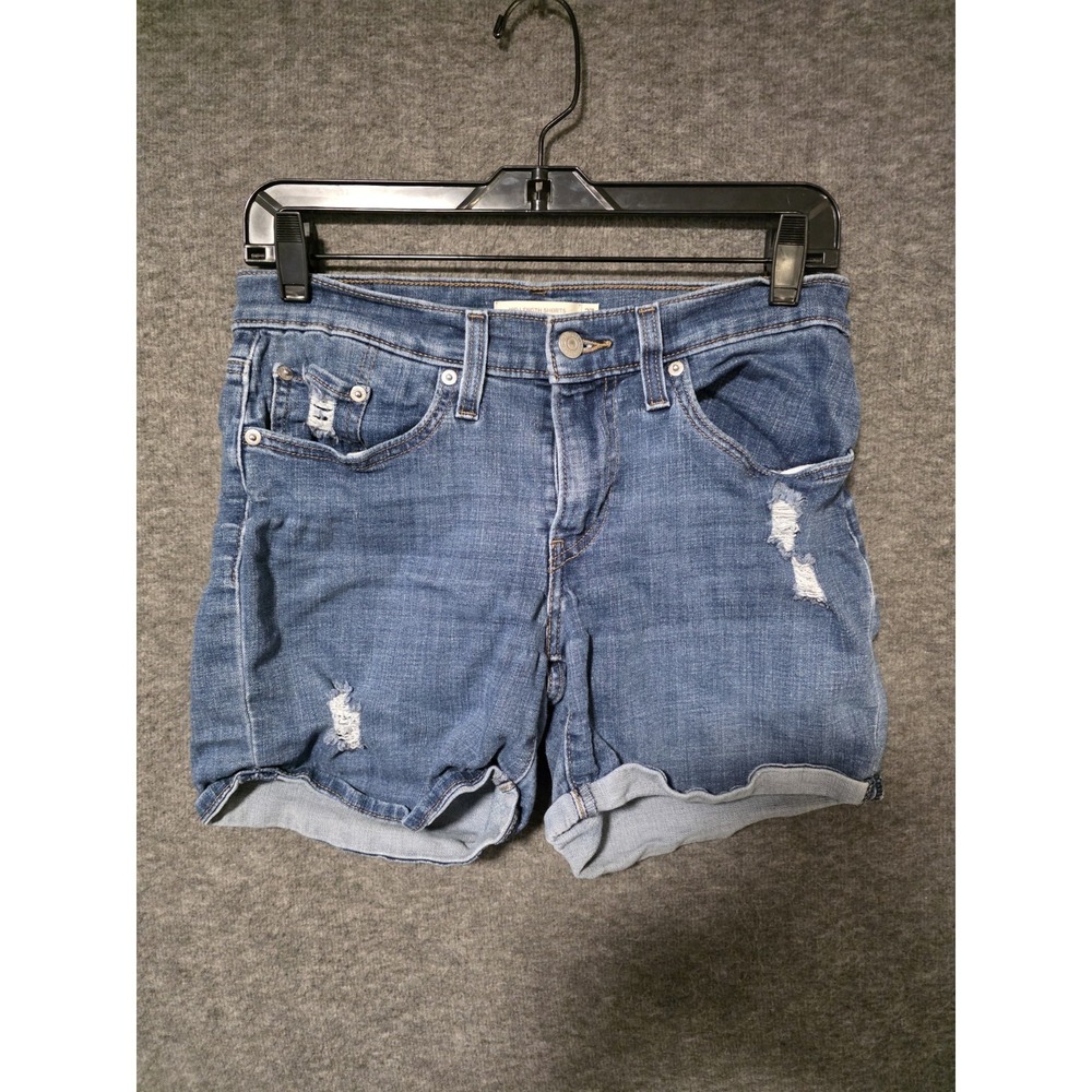 Levi's Women's Size 27 Mid Length Denim Shorts Medium Wash Levi's Strauss & Co.